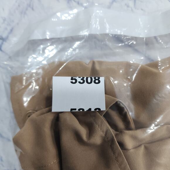 GTL4 MENS SIZE L Tan Button Front Short Sleeve Mesh Zip Pocket Military - Picture 10 of 10